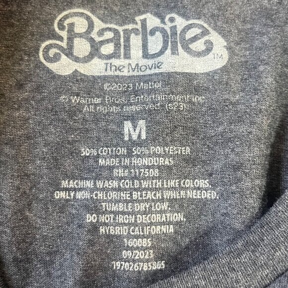 Barbie The Movie "I Am Kenough" Graphic Tshirt Mens Medium Gray New - Picture 7 of 11